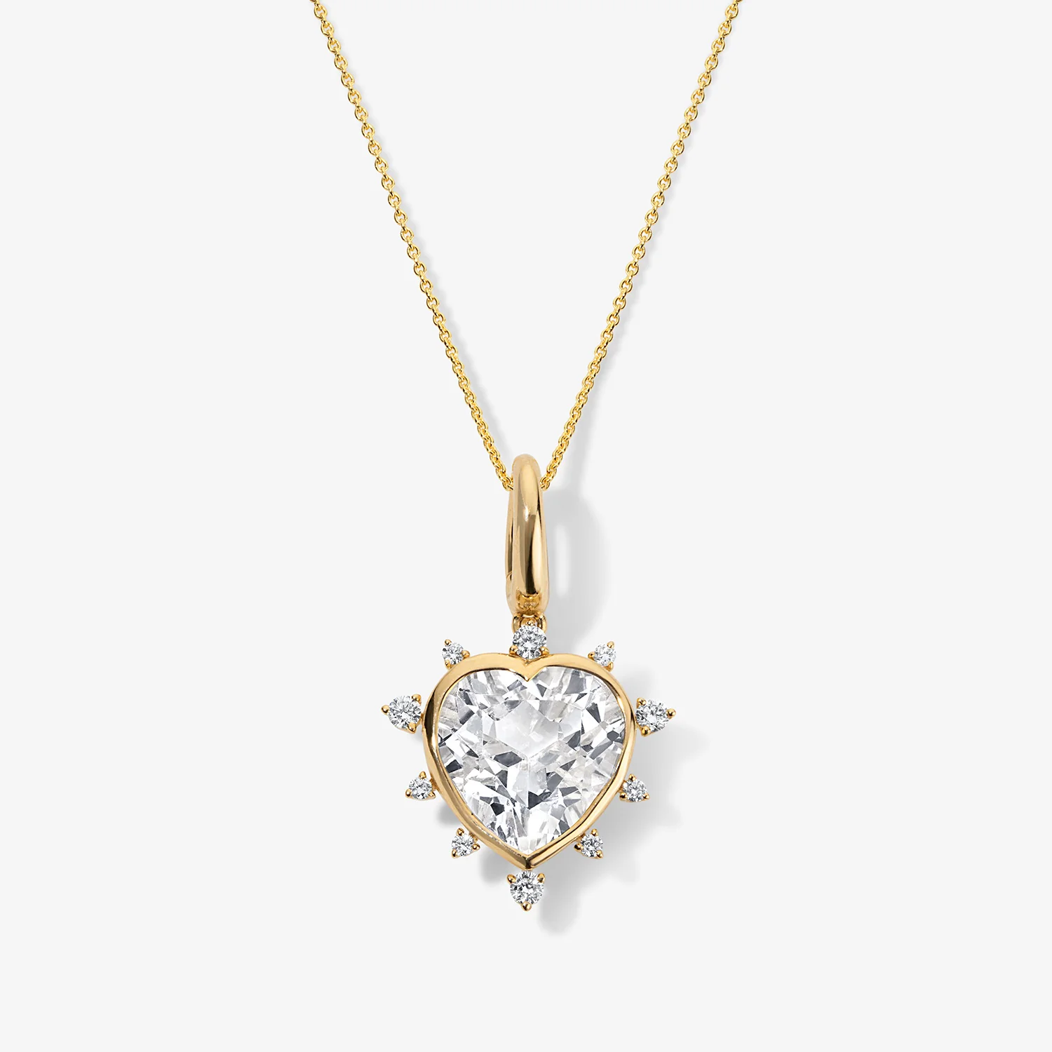 Grace Heart Charm with Diamond Halo - Image 4