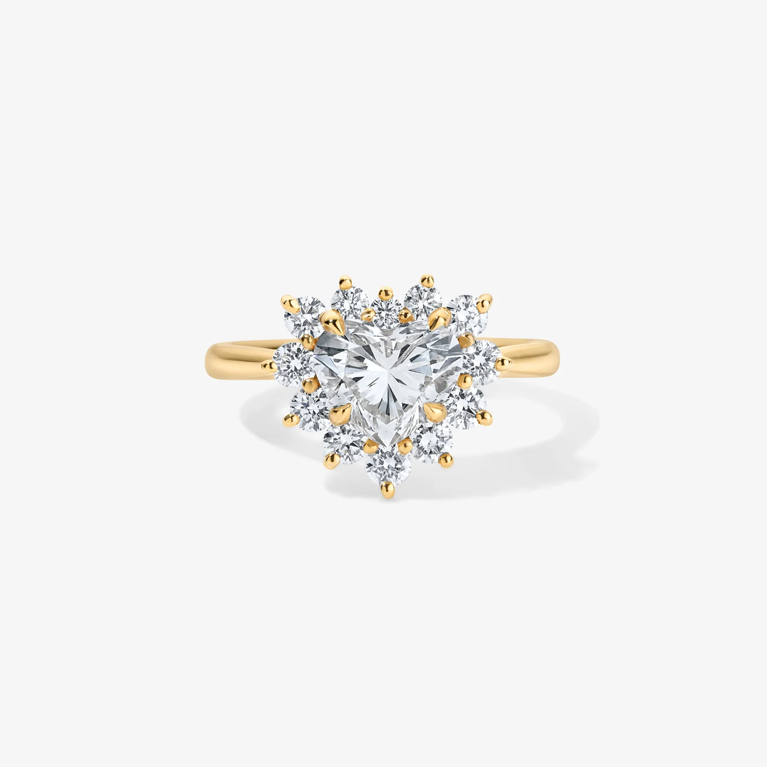 Grace Heart Diamond Ring with Halo