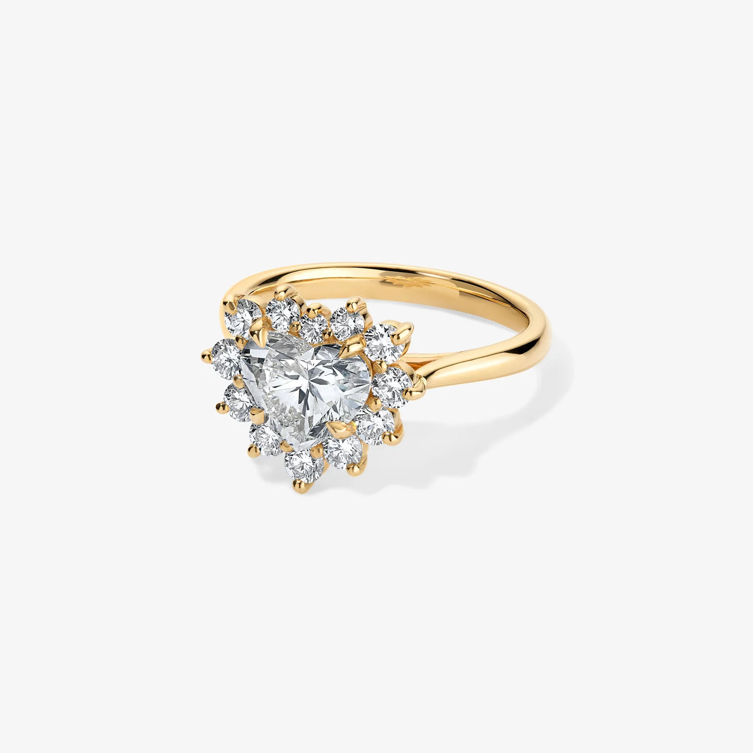 Grace Heart Diamond Ring with Halo - Image 2