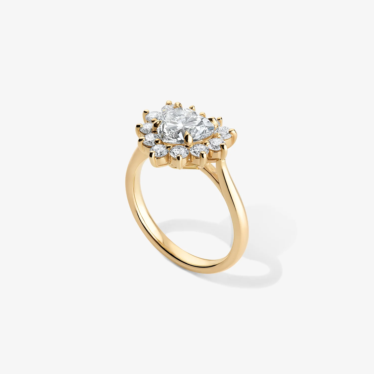 Grace Heart Diamond Ring with Halo - Image 3