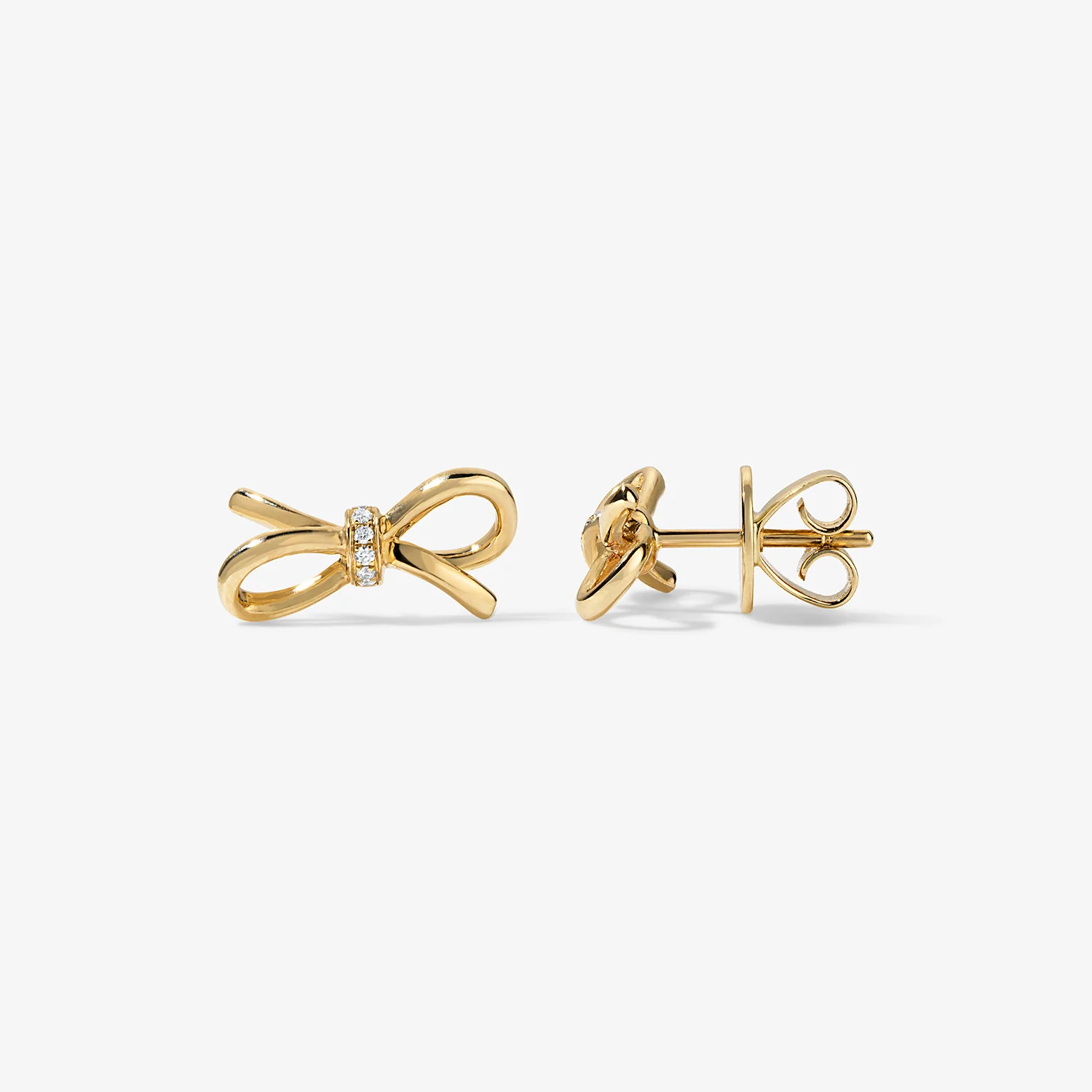 Grace Mini Gold Bow Studs - Image 2