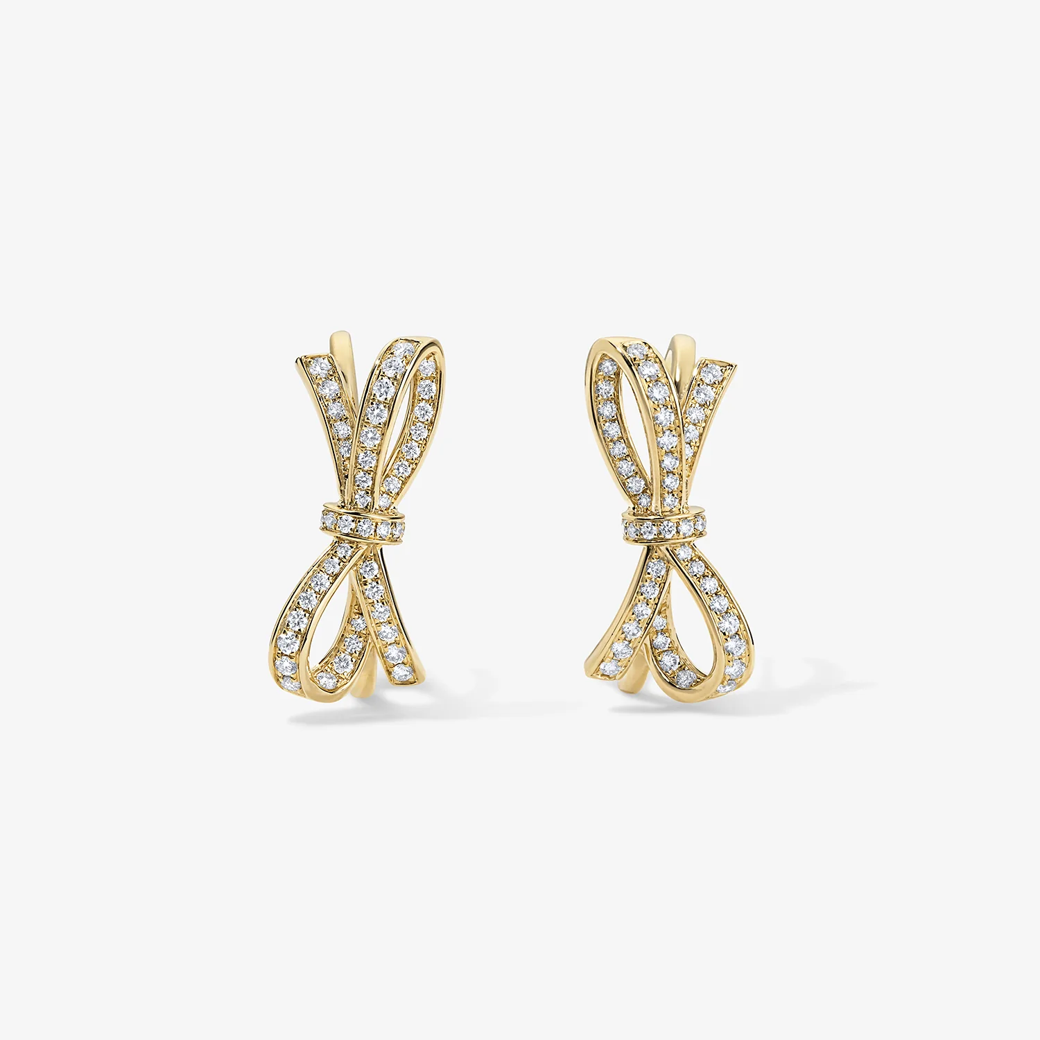 Grace Pave Bow Huggie Studs - Image 2