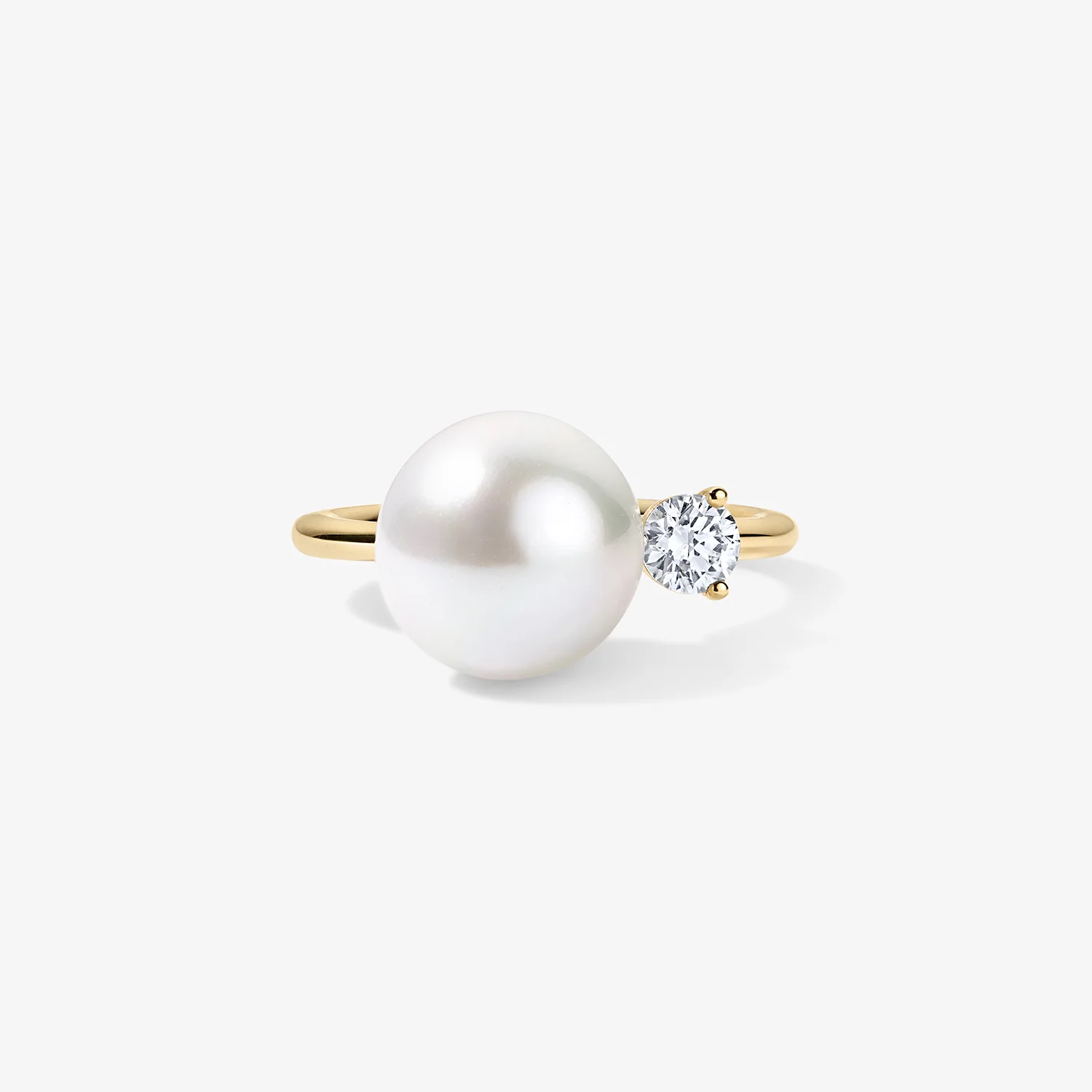 Grace Pearl and Diamond Ring