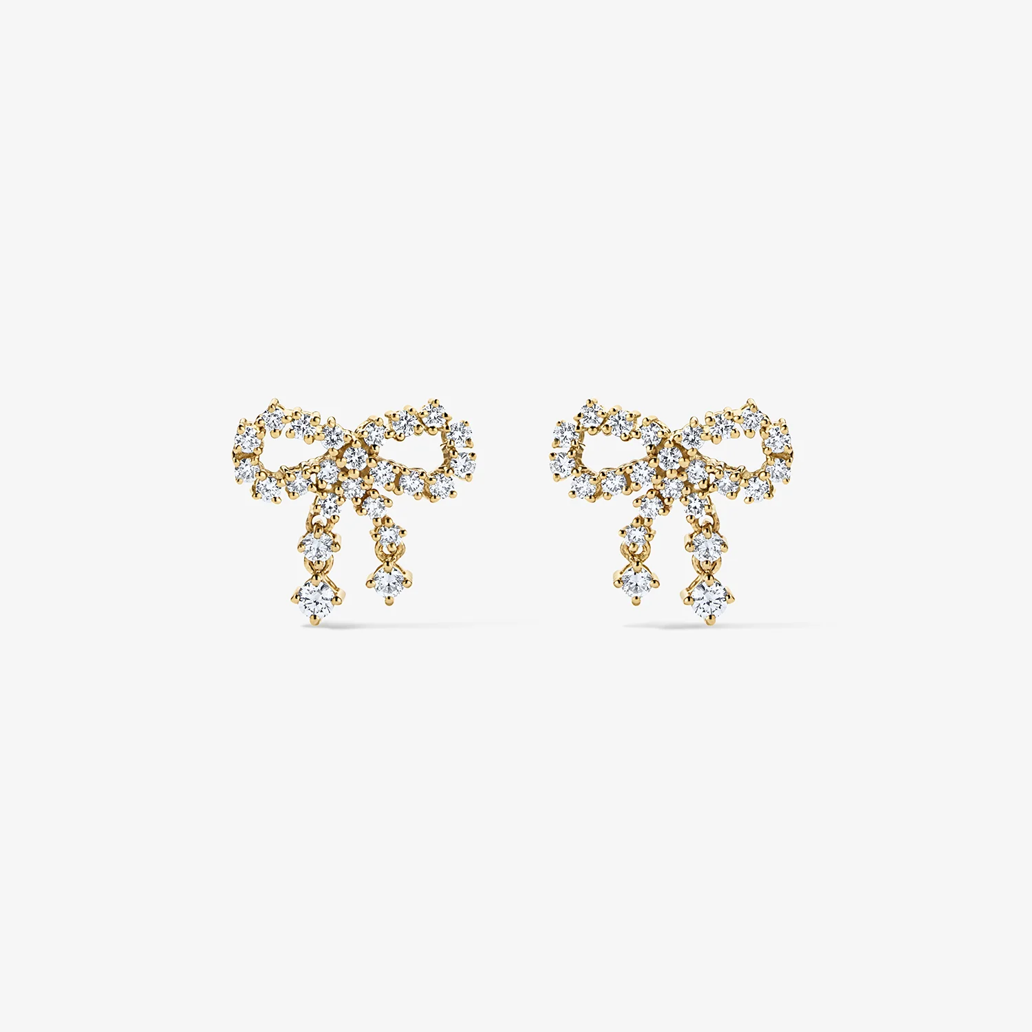Grace Petite Diamond Bow Earrings - Image 2