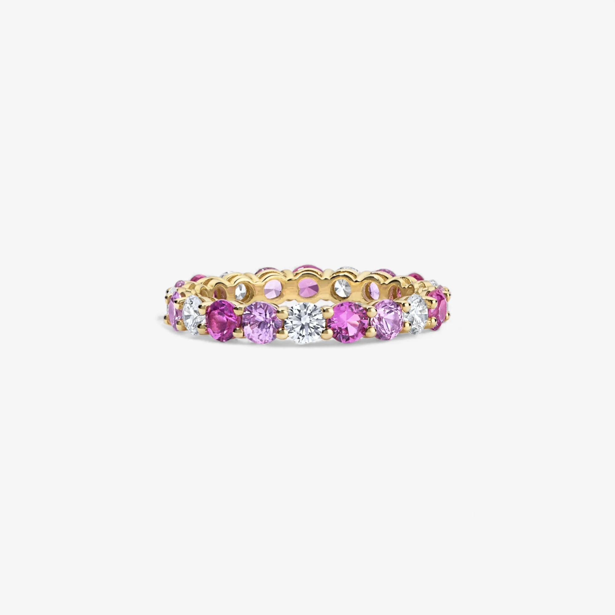 Grace Pink Sapphire and Diamond Eternity Band