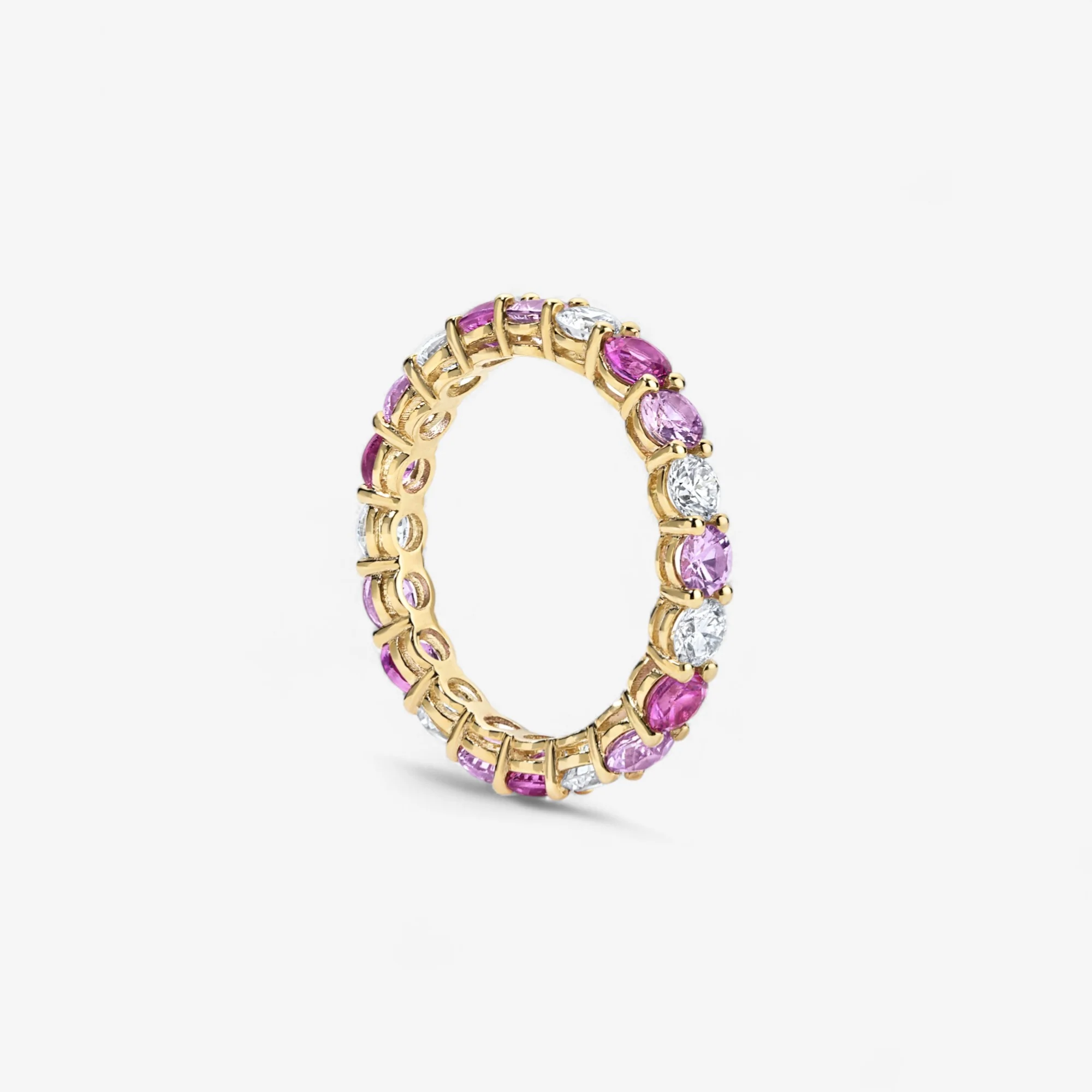 Grace Pink Sapphire and Diamond Eternity Band - Image 4