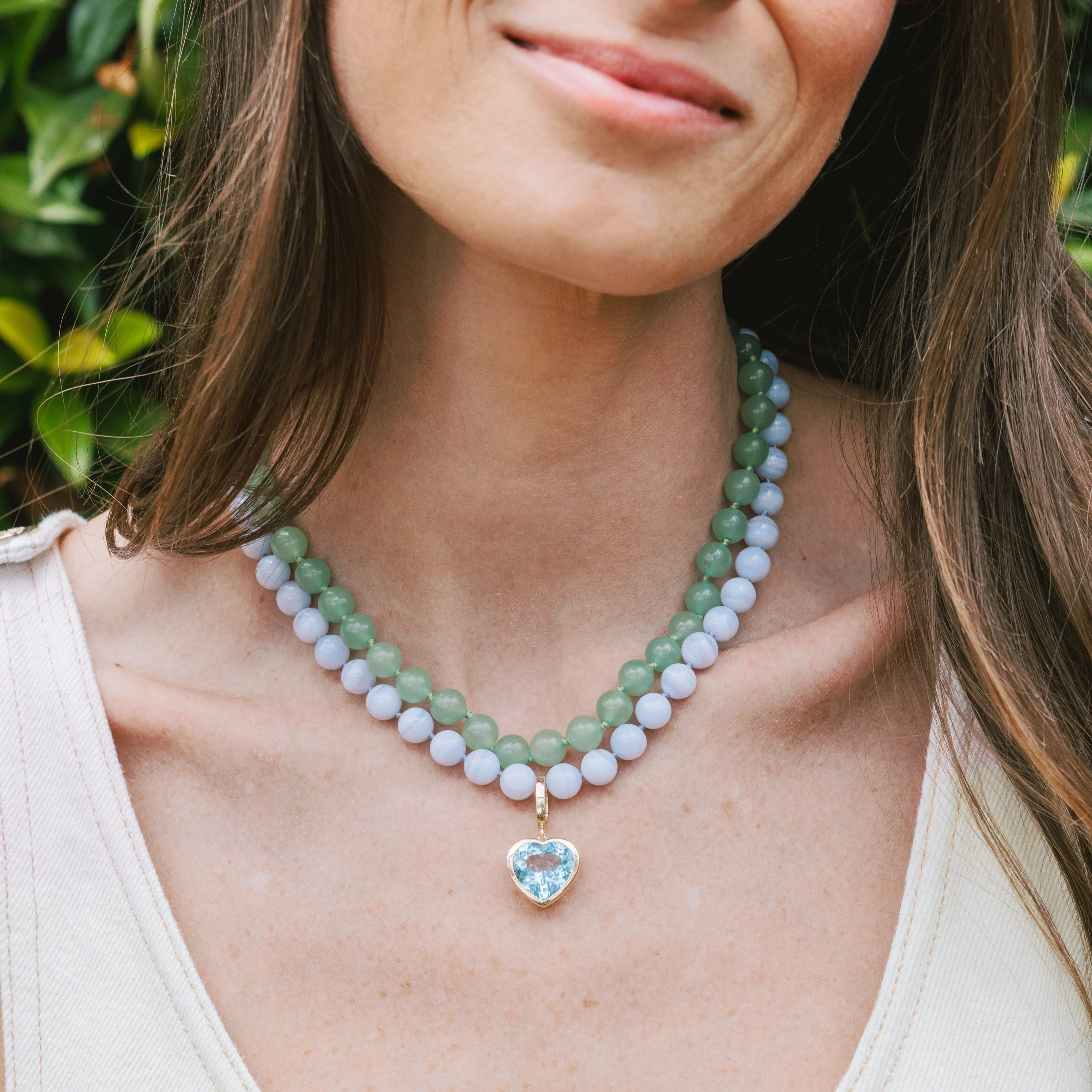 Kendall Green Aventurine Beaded Necklace - Image 4