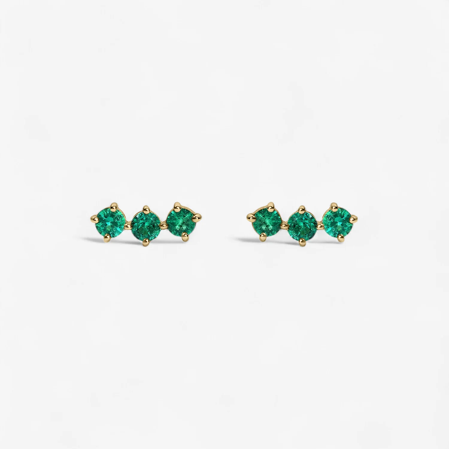 Grace Emerald Trio Studs