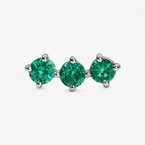 Grace Emerald Trio Studs - Image 6