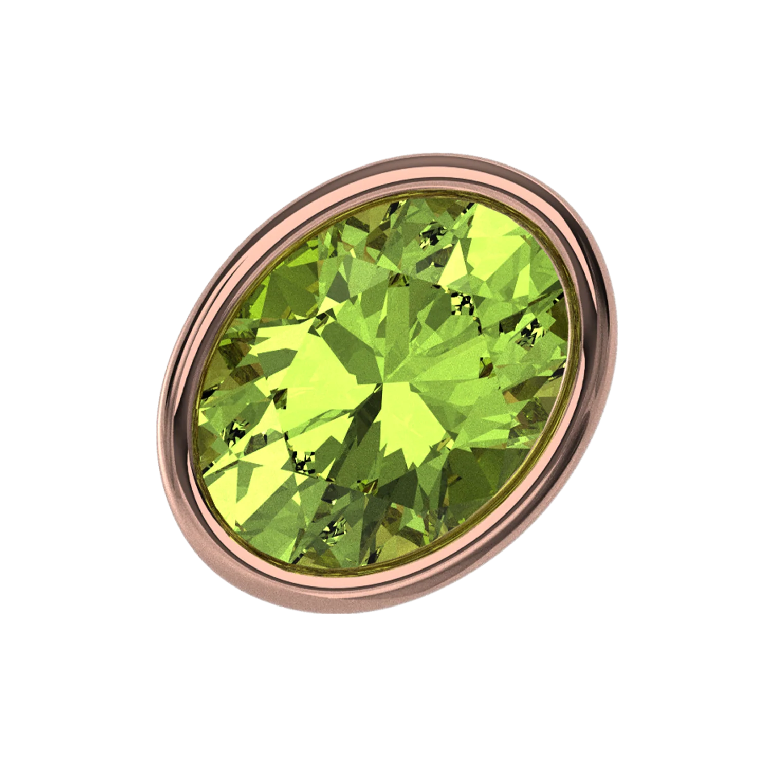 Slider Green Olive Bezel Charm