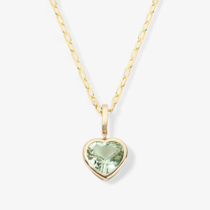 Margot Green Prasiolite Heart Charm - Image 4