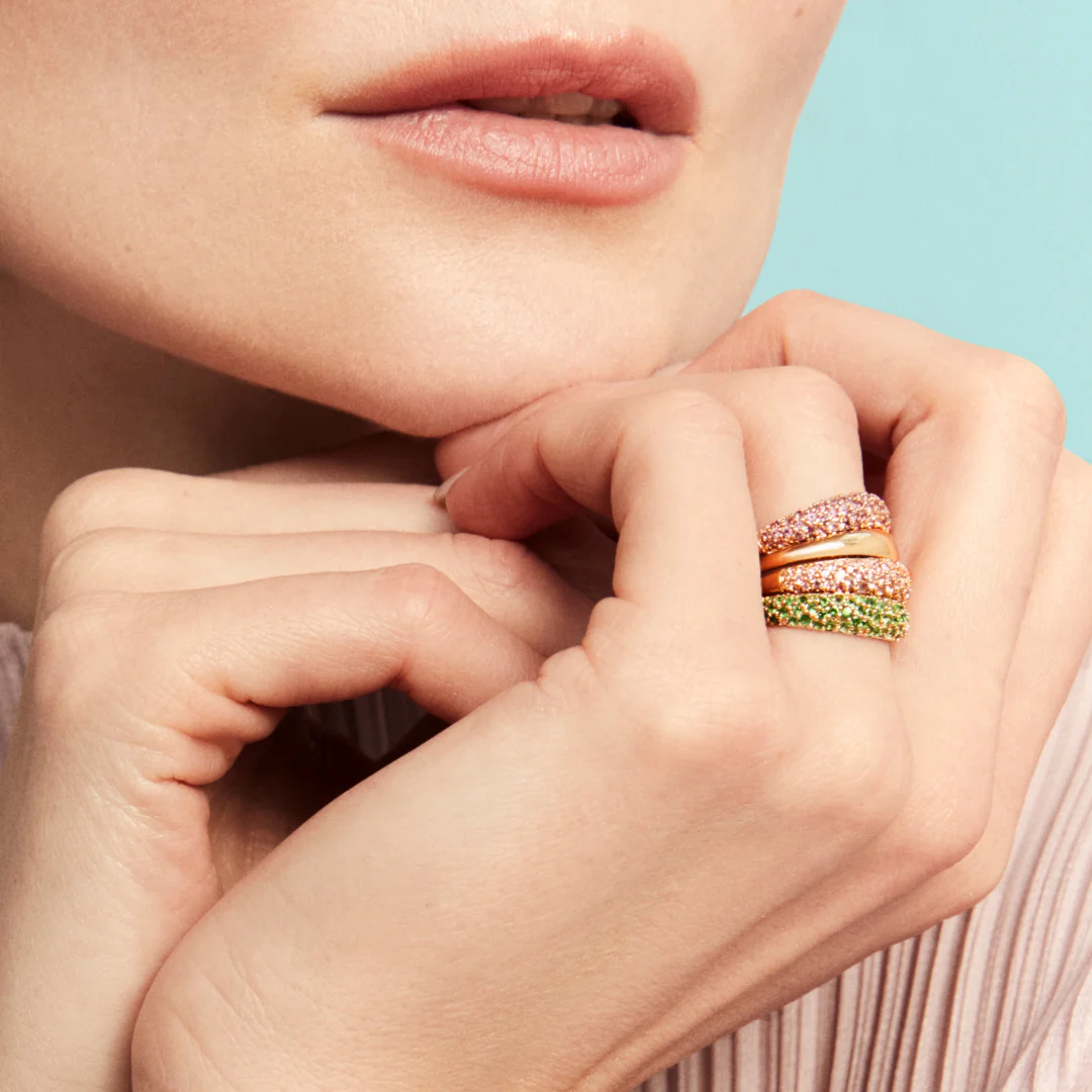 Madison Tsavorite Dome Stack Ring - Image 3