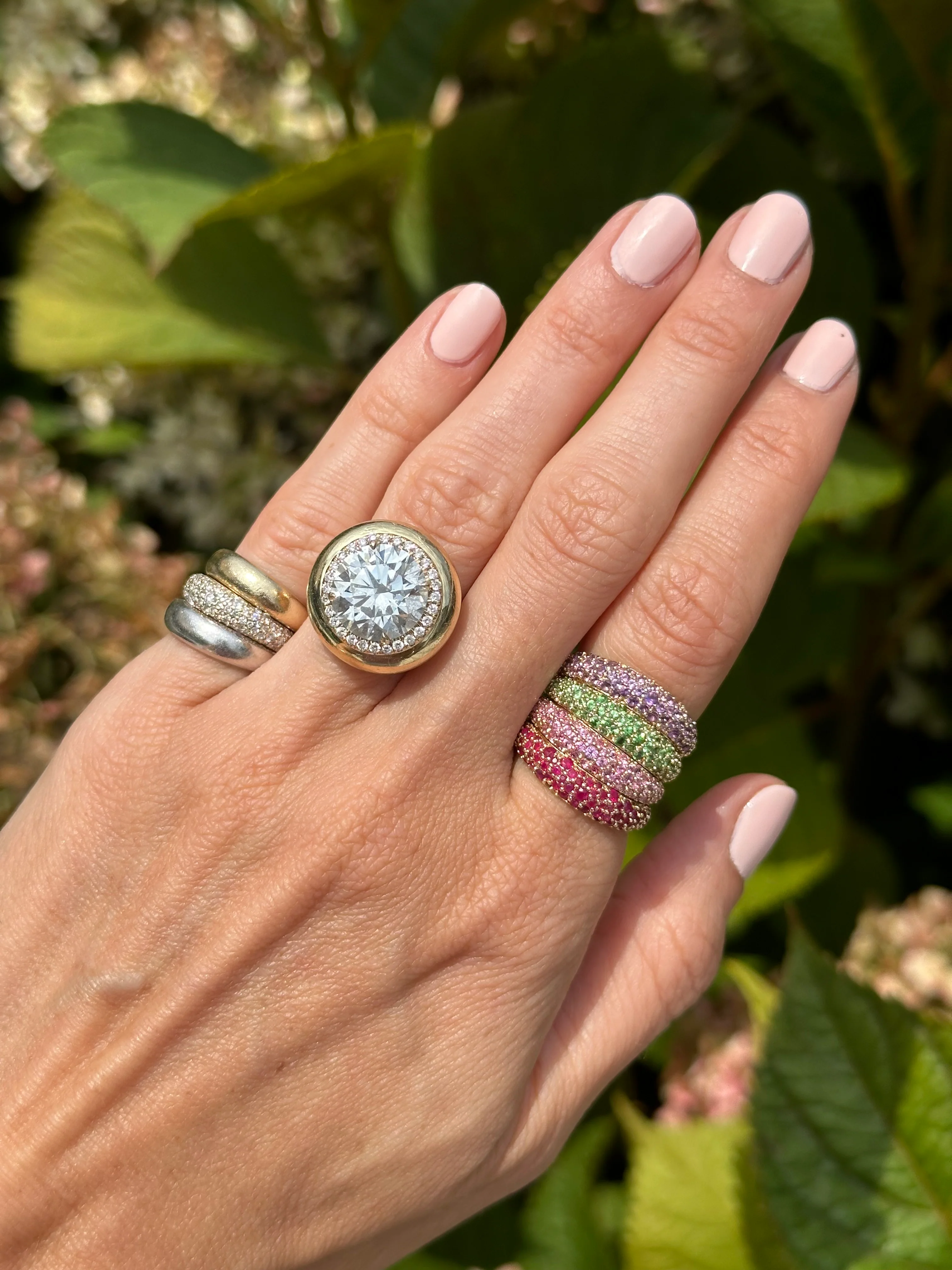 Madison Tsavorite Dome Stack Ring - Image 4