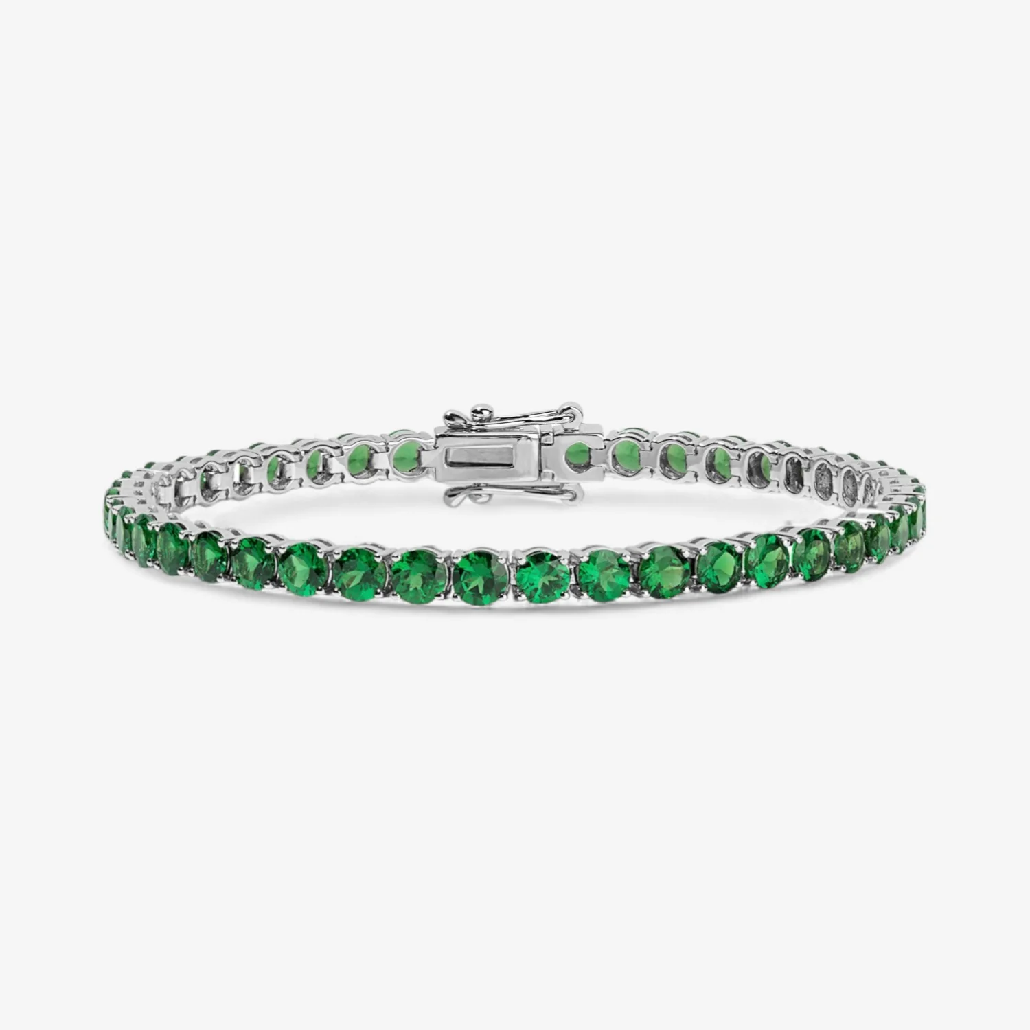 Signature Green Tsavorite Tennis Bracelet - Image 4