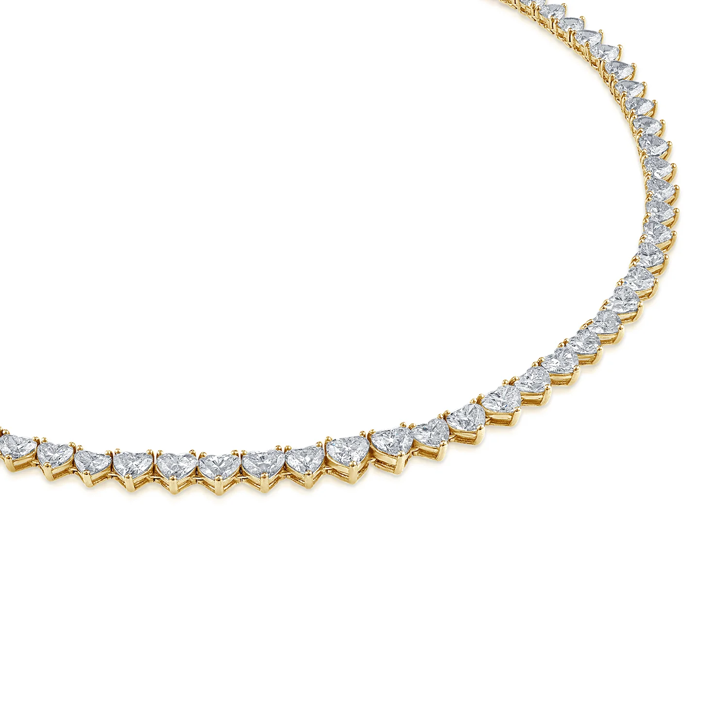 Signature Heart Shape Diamond Tennis Necklace - Image 6