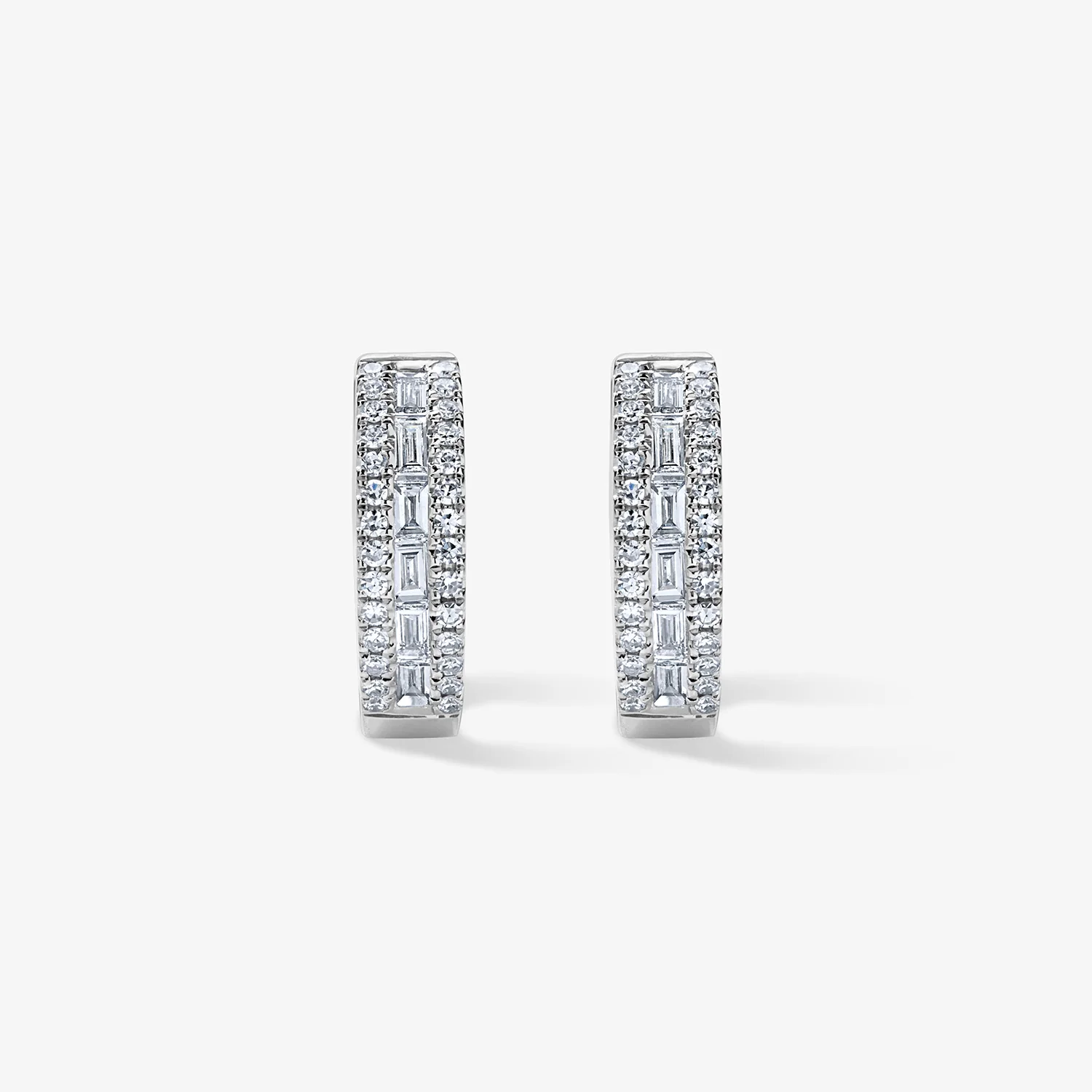 Julietta Pave Baguette Huggies - Image 3