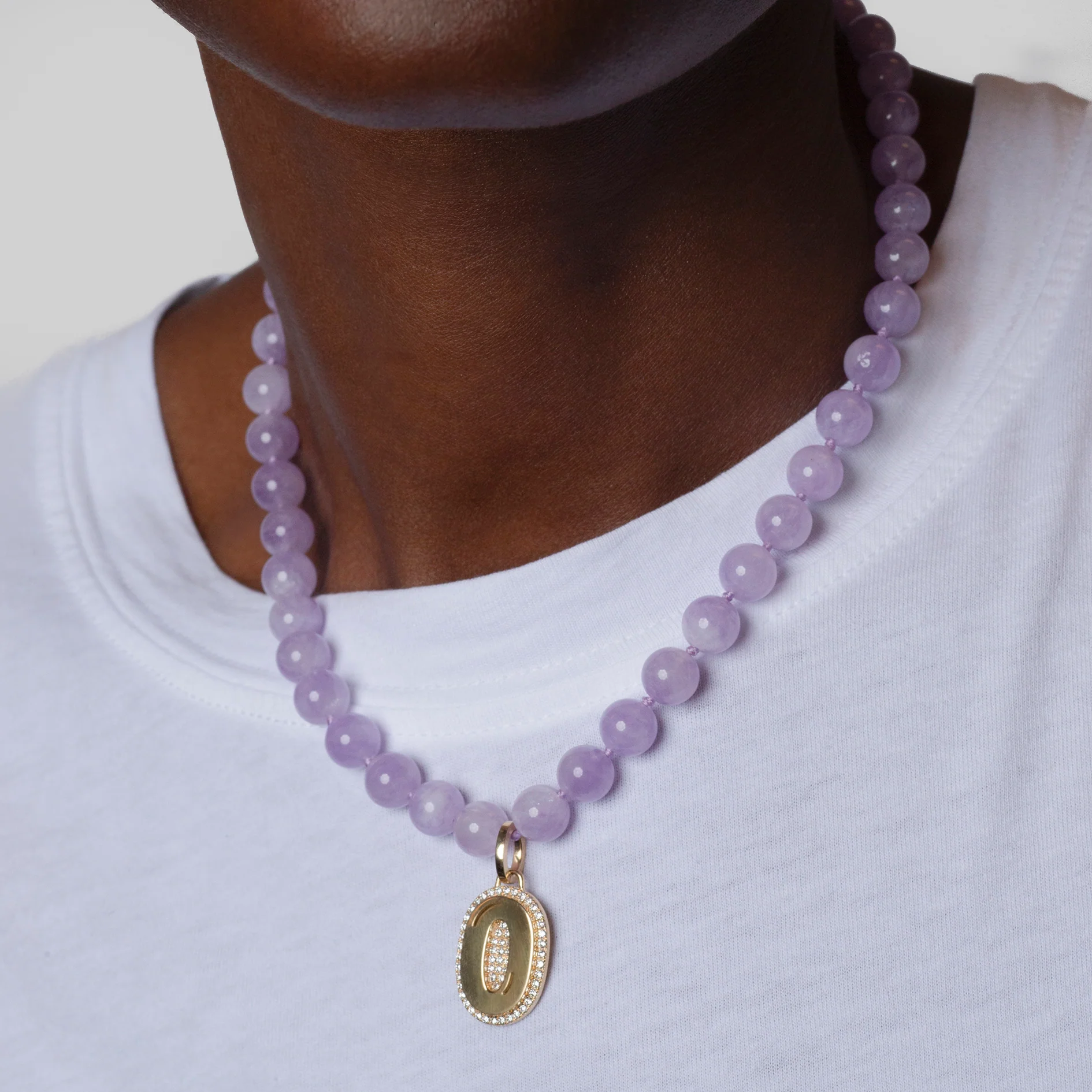 Jumbo Bubble Initial With Pave Outline Charm - Image 7