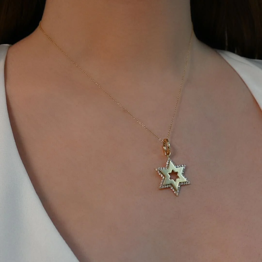 Jumbo Bubble Jewish Star Charm - Image 3