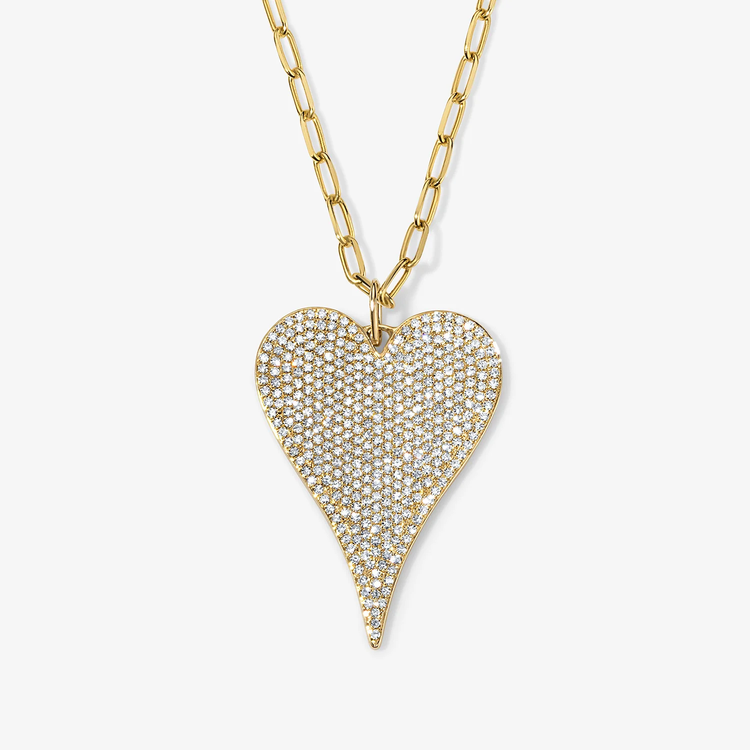Jumbo Token Pave Heart Charm - Image 2