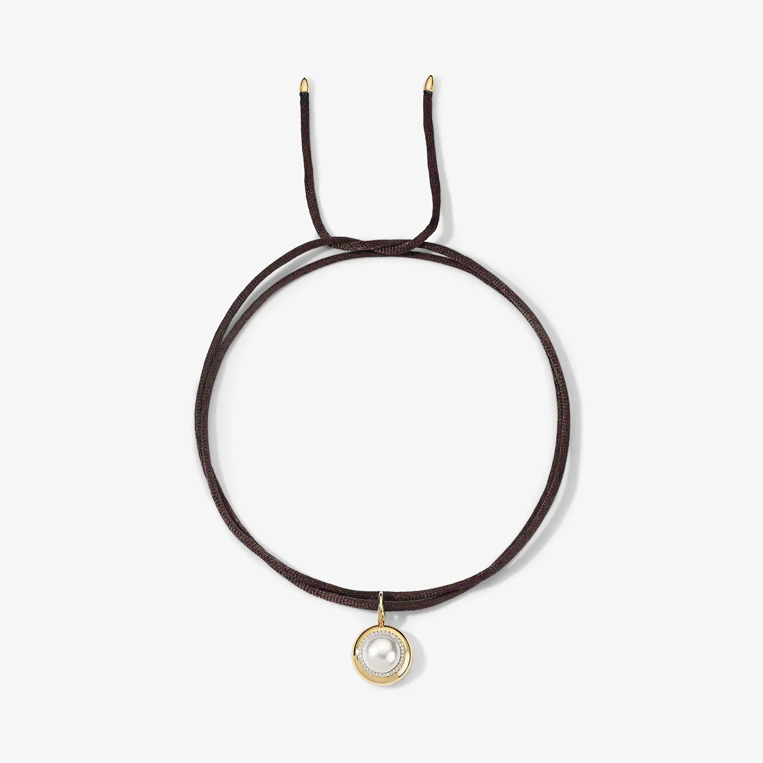 Kendall Brown Satin Cord Necklace - Image 3