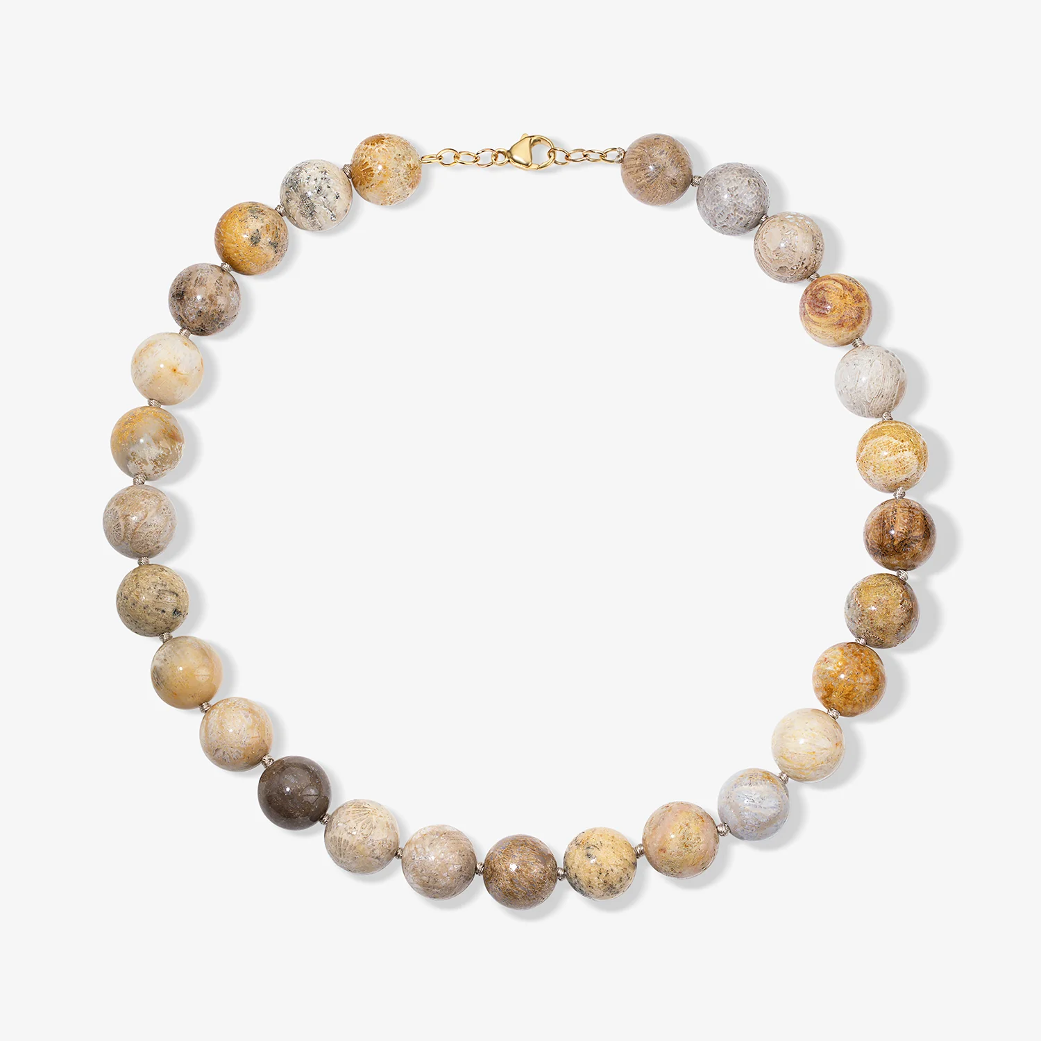 Kendall Large Fossilized Coral Beaded Necklace