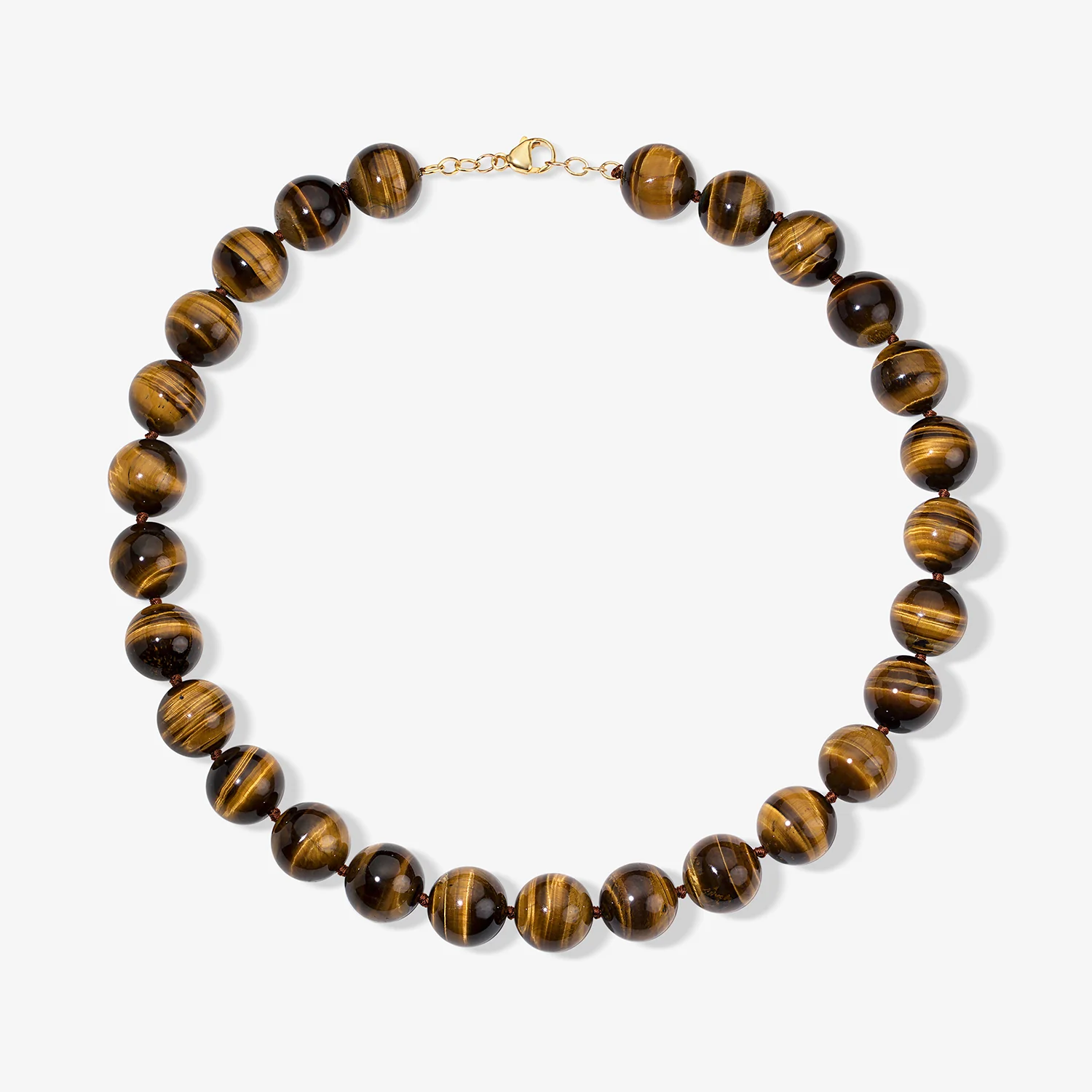 Kendall Large Tigers Eye Beaded Necklace