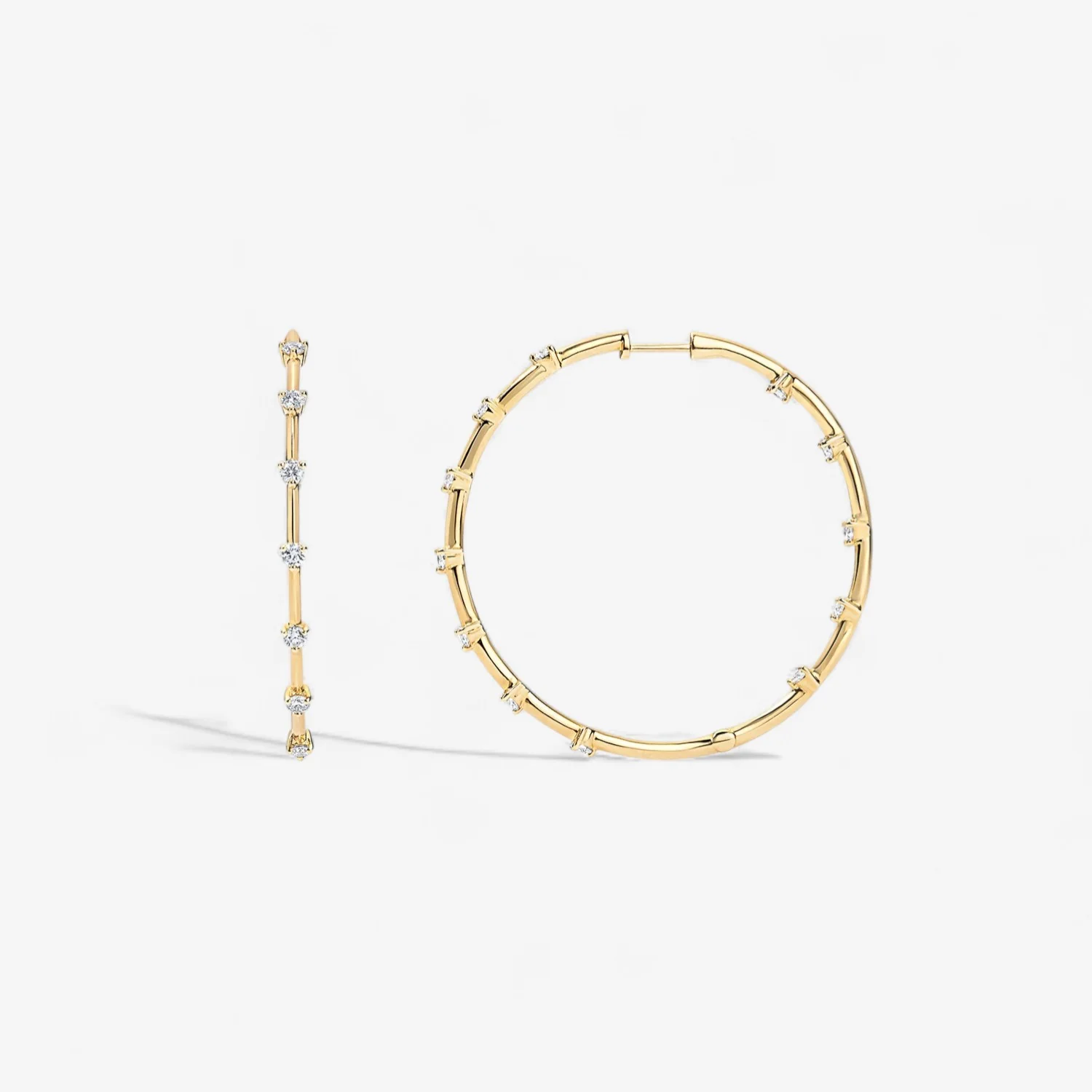 Celeste Diamond Hoop Earrings