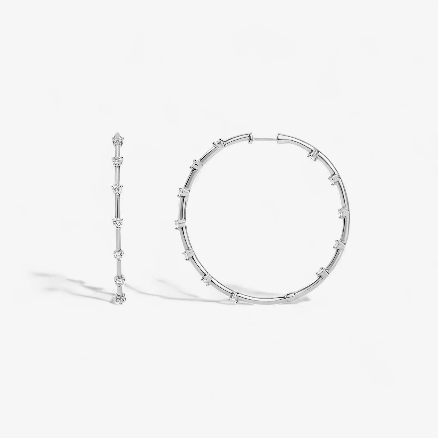 Celeste Diamond Hoop Earrings - Image 2