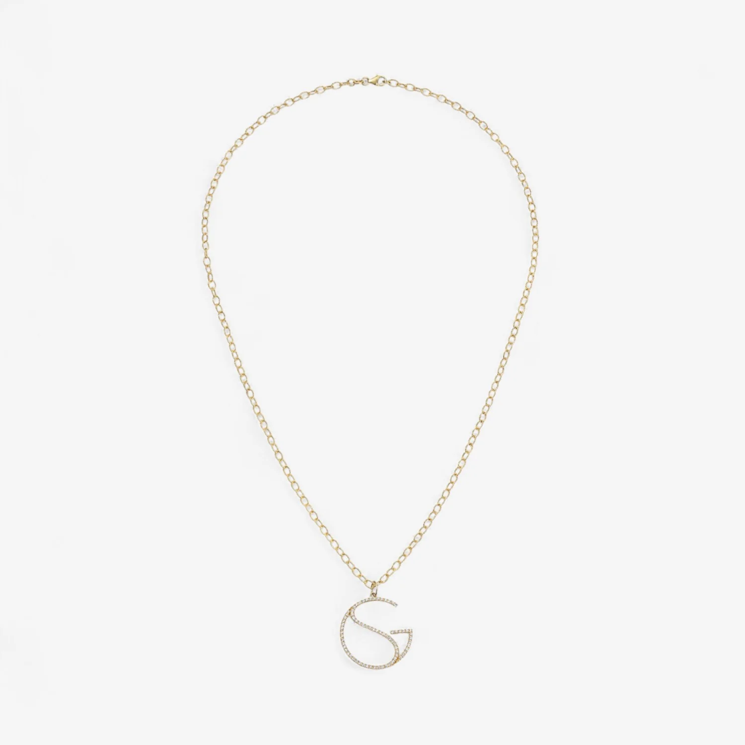 Large Diamond Hidden Initial Necklace - Image 4