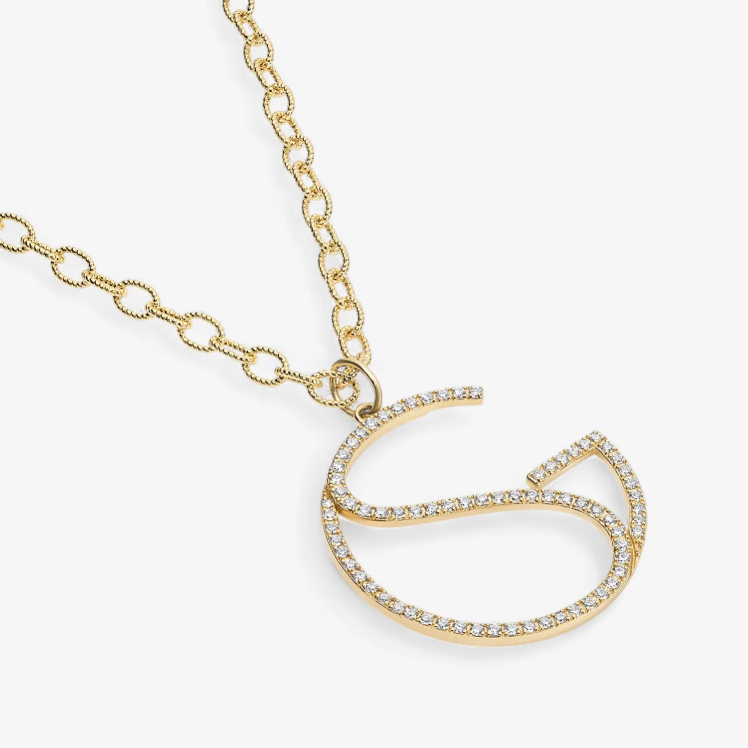 Large Diamond Hidden Initial Necklace - Image 5