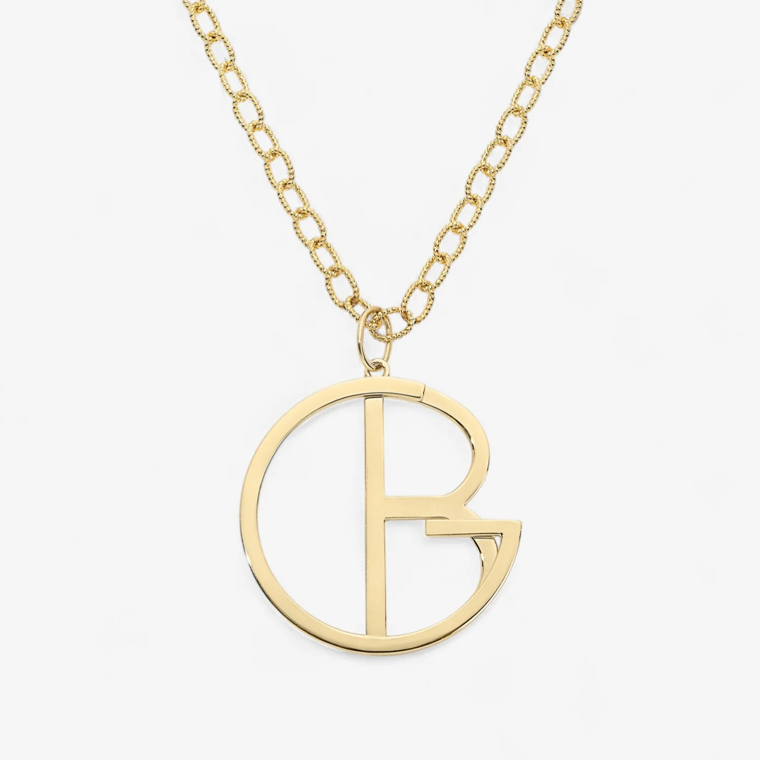 Large Gold Hidden Initial Necklace