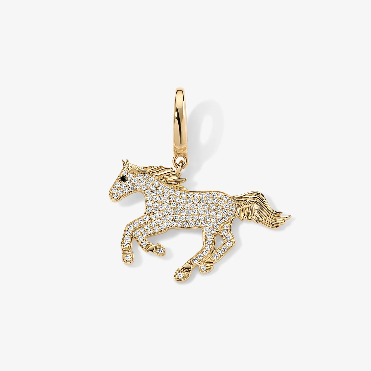 Large Token Pave Horse Charm