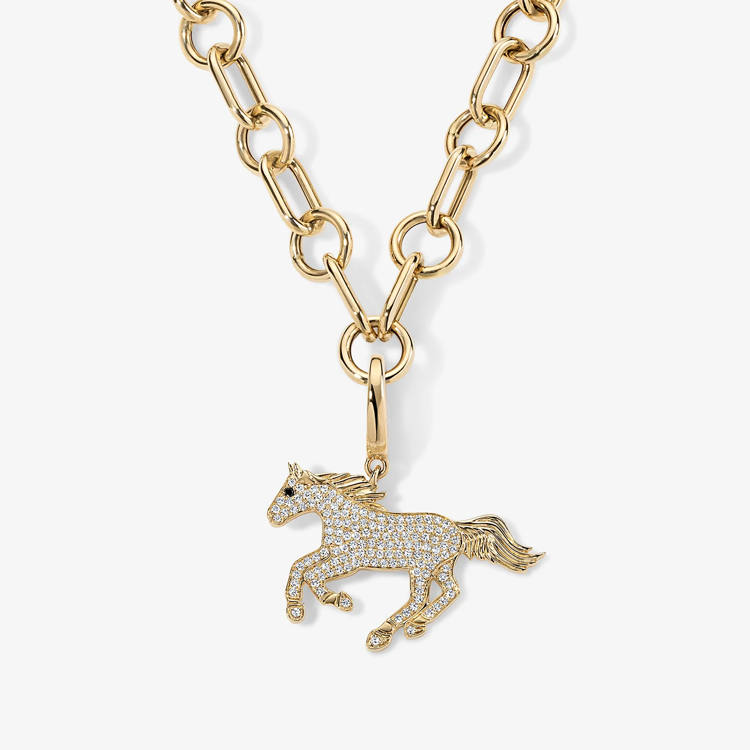 Large Token Pave Horse Charm - Image 2