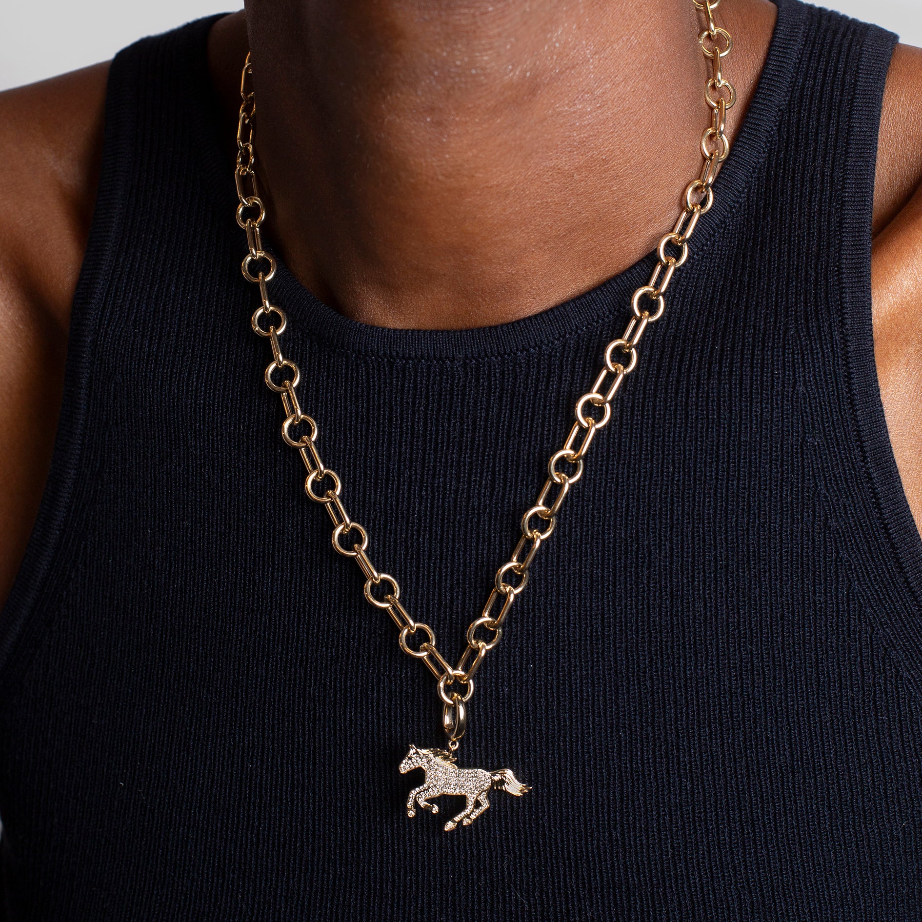 Large Token Pave Horse Charm - Image 4