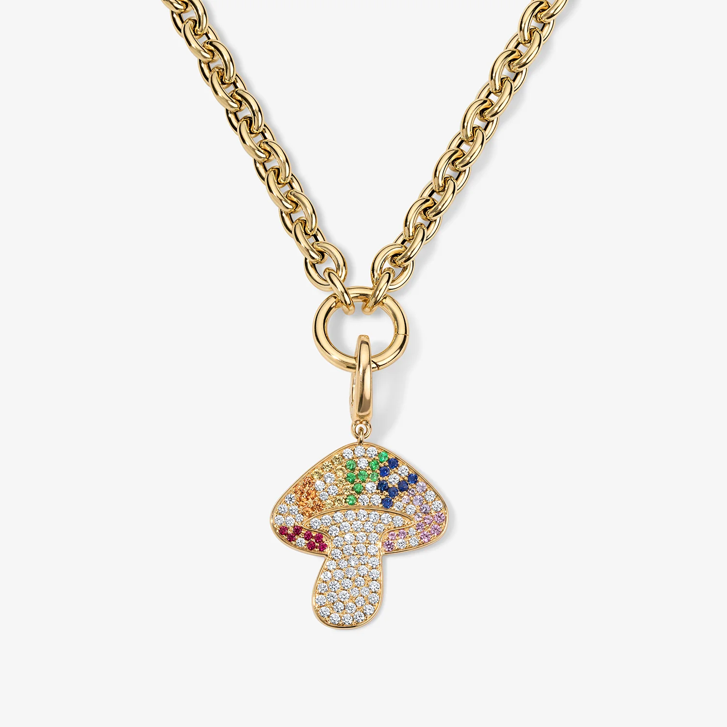 Large Token Rainbow Mushroom Charm - Image 3