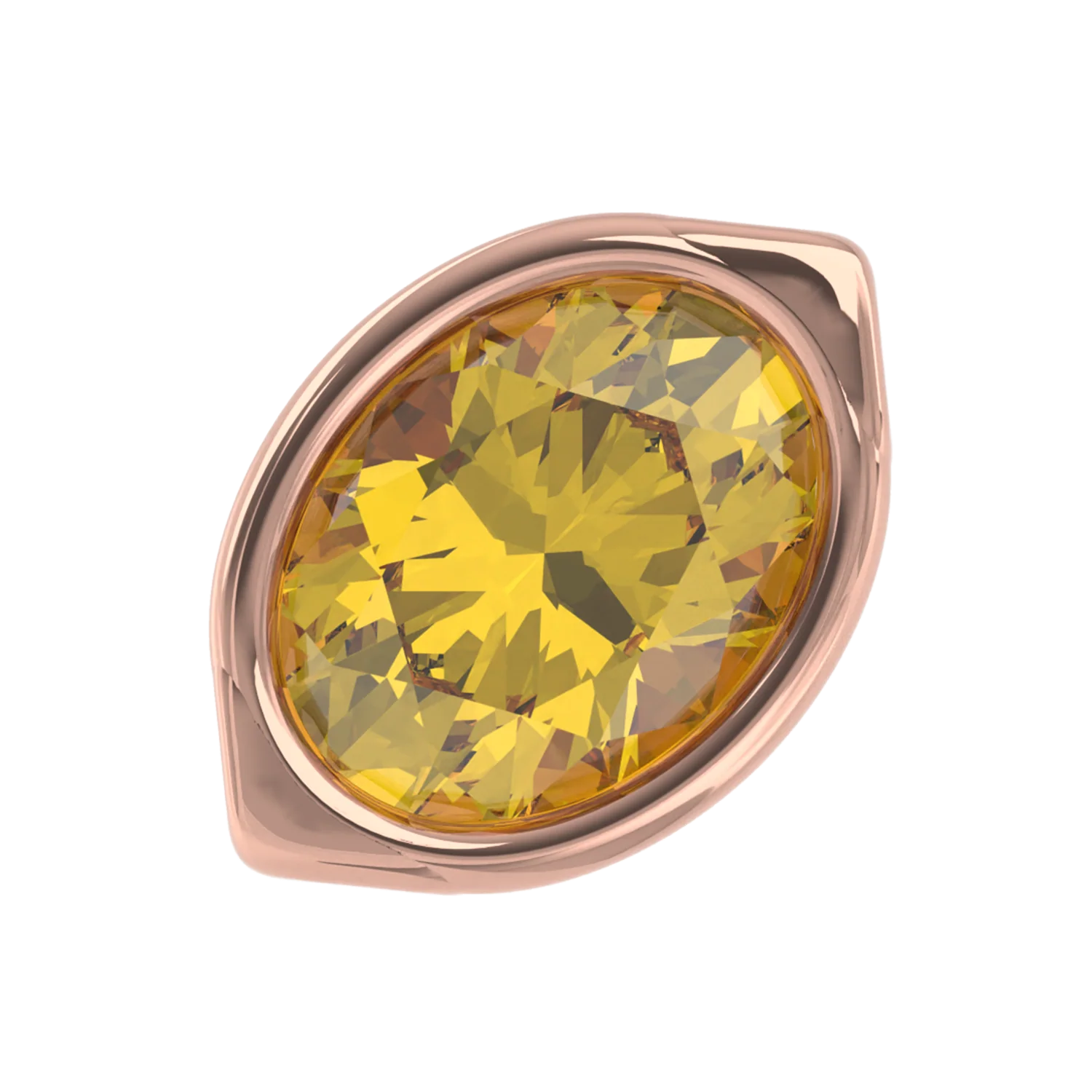Slider Citrine Lemon Bezel Charm - Image 2