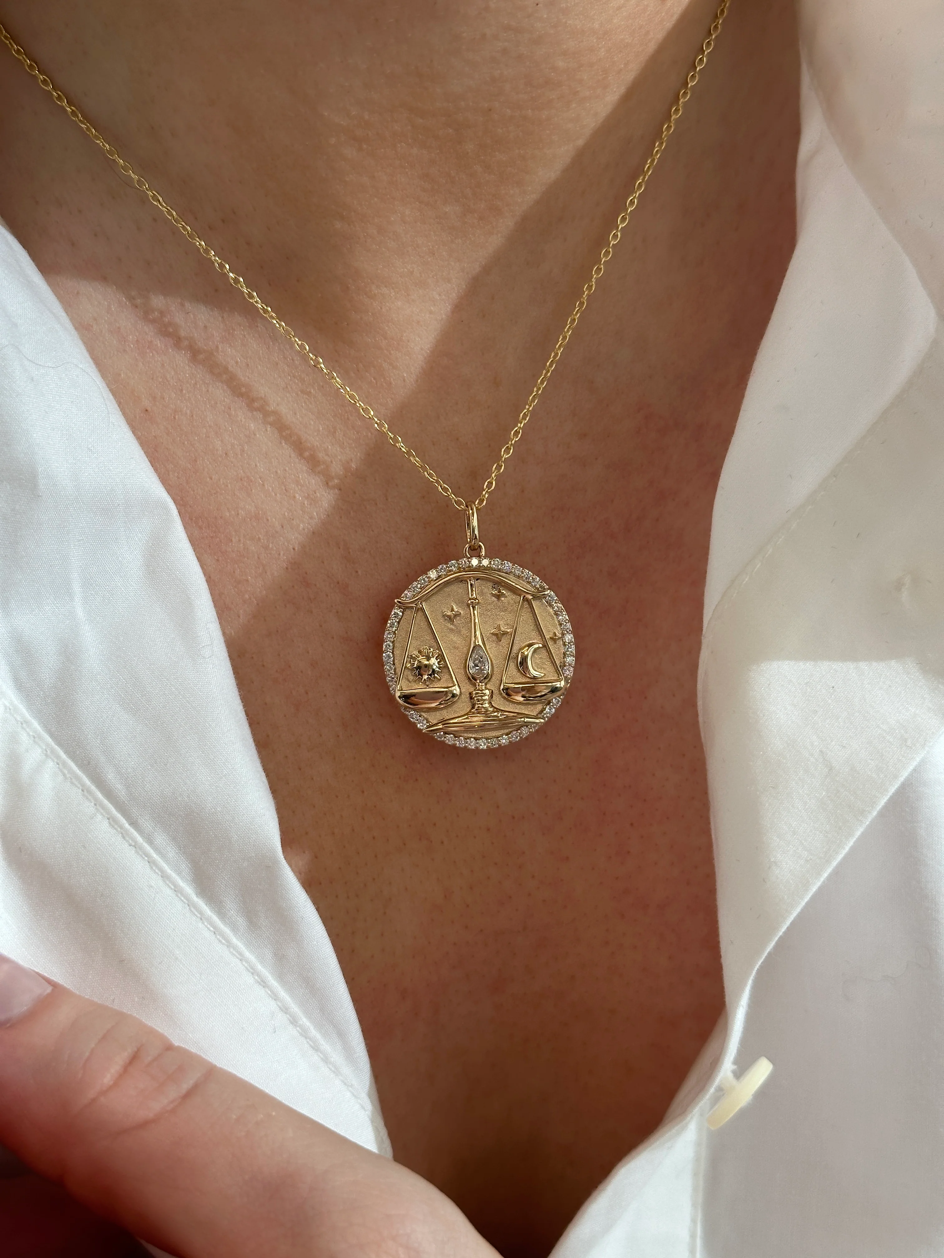 Libra Token Zodiac Necklace - Image 2