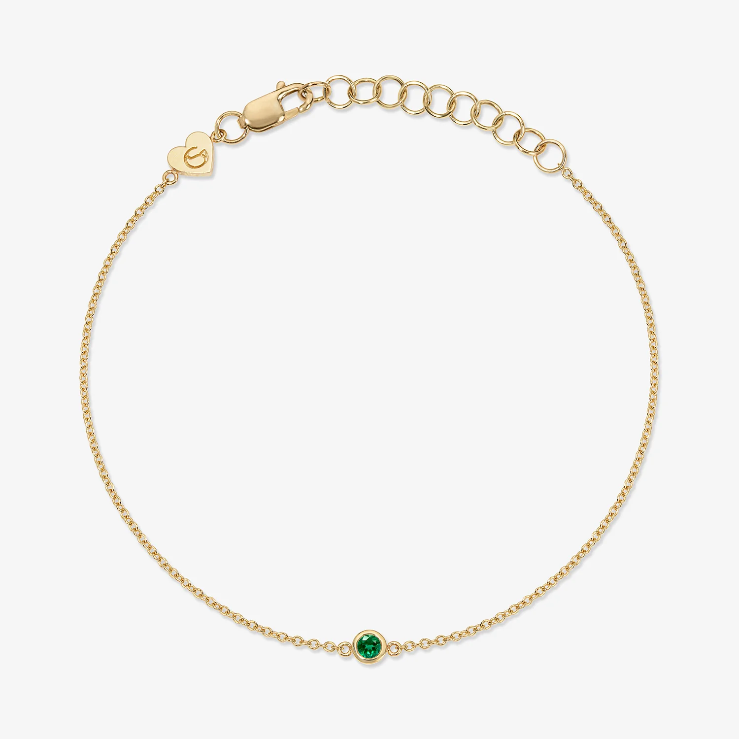 Margot Birthstone Bezel Chain Bracelet