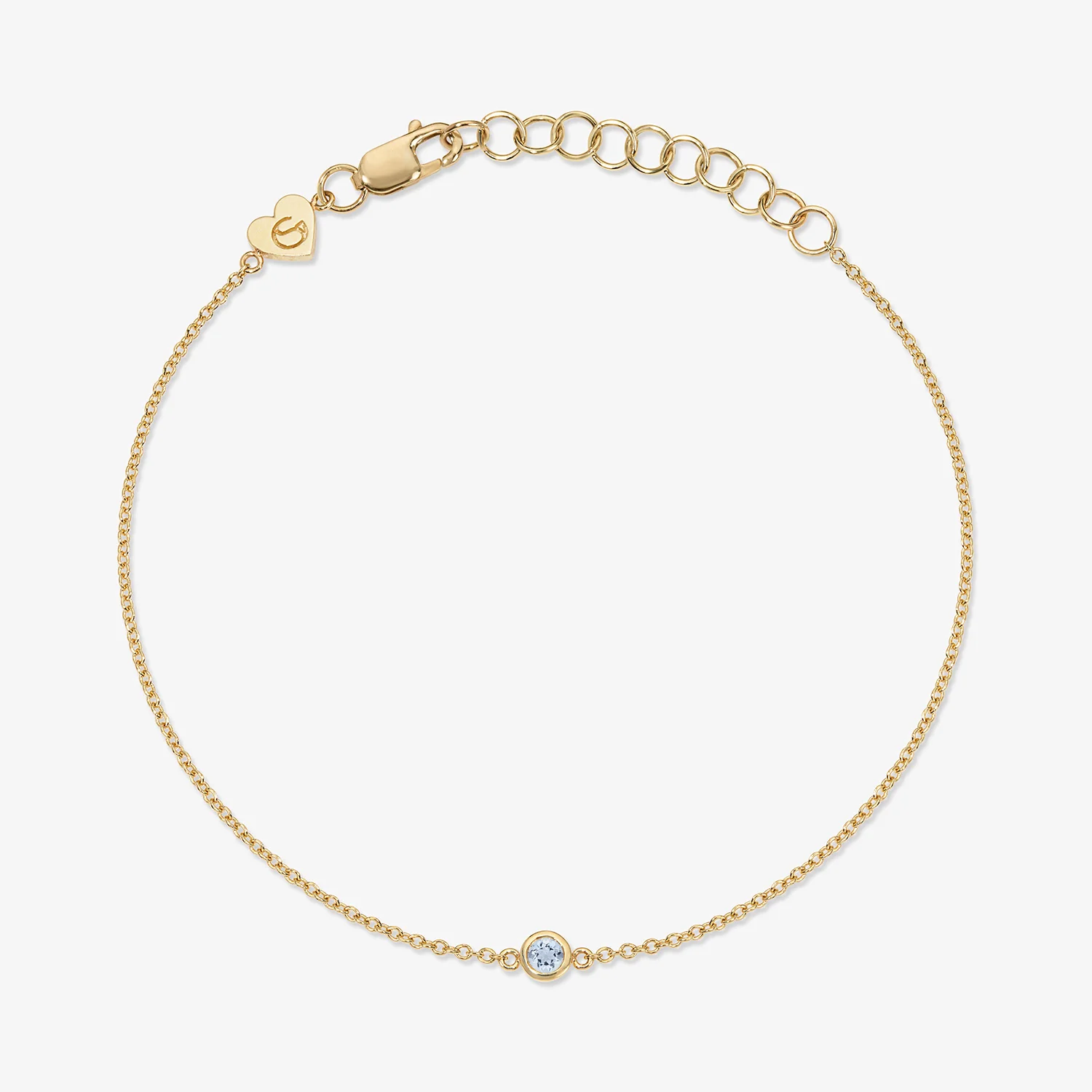 Margot Birthstone Bezel Chain Bracelet - Image 2