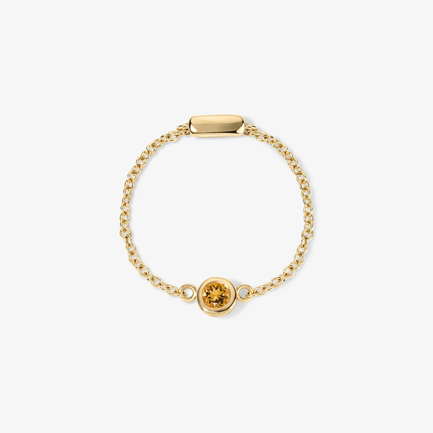 Margot Birthstone Bezel Chain Ring - Image 3