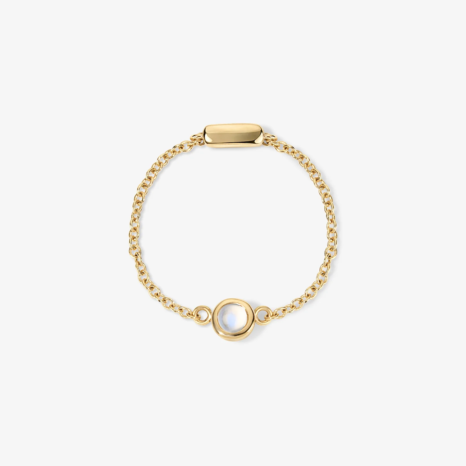 Margot Birthstone Bezel Chain Ring - Image 6