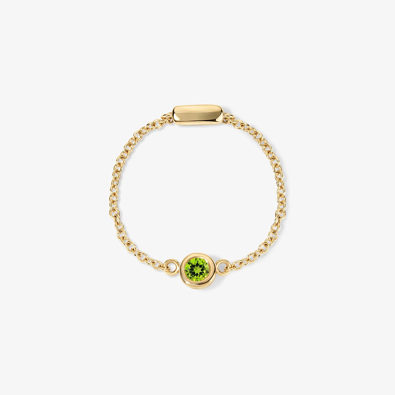 Margot Birthstone Bezel Chain Ring - Image 8