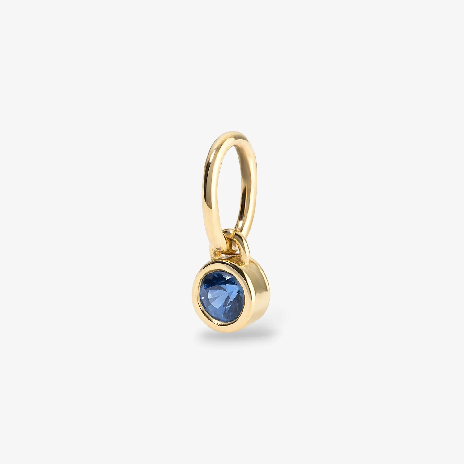 Margot Blue Sapphire Birthstone Bezel Charm - Image 5