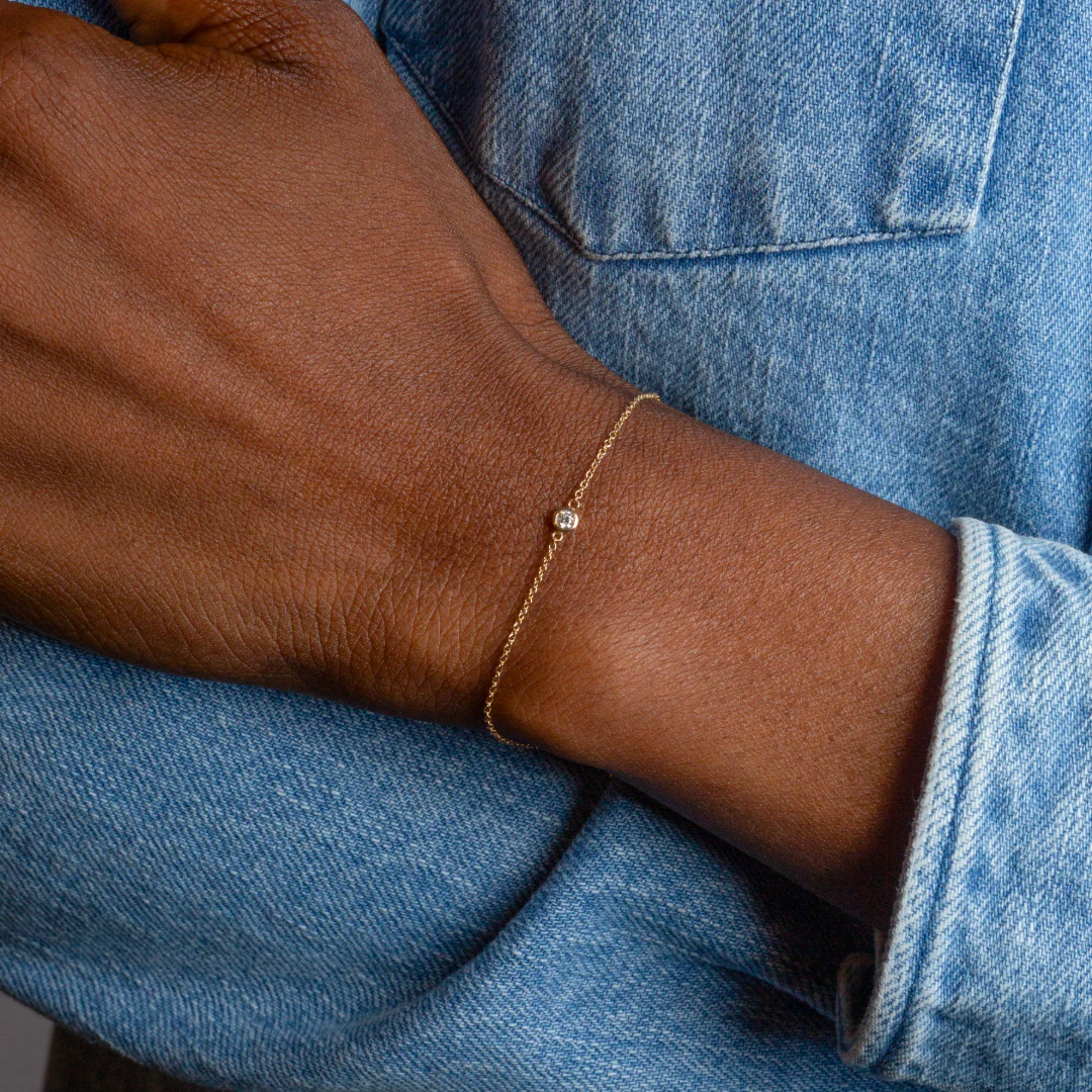 Margot Diamond Bezel Chain Bracelet - Image 2