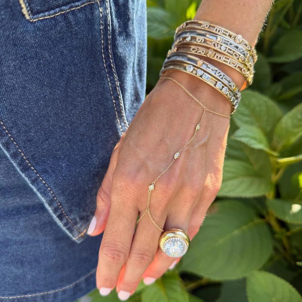 Margot Diamond Bezel Hand Chain - Image 3