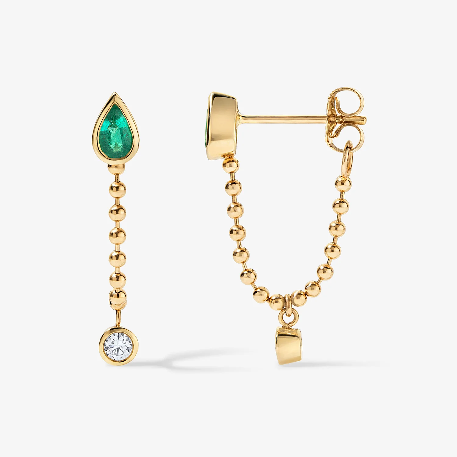 Margot Gemstone and Diamond Chain Earring