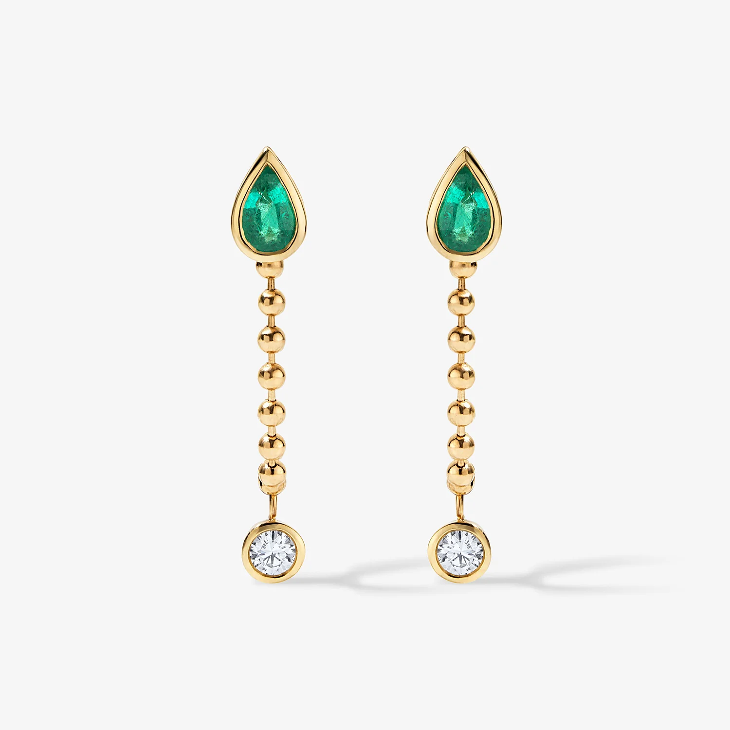 Margot Gemstone and Diamond Chain Earring - Image 7