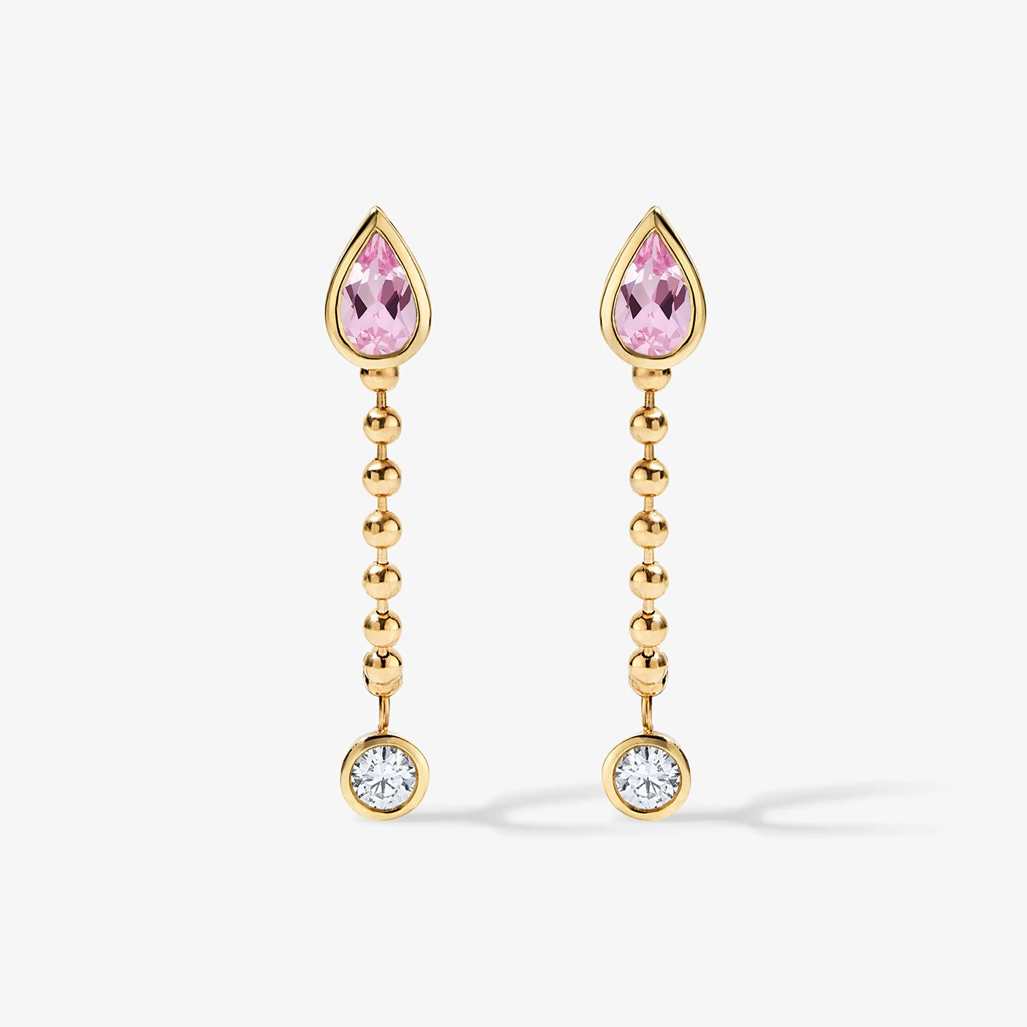Margot Gemstone and Diamond Chain Earring - Image 8