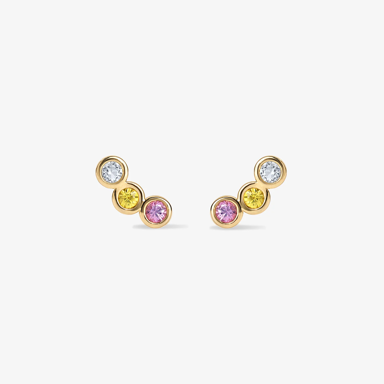 Margot Gemstone Ear Crawler Studs