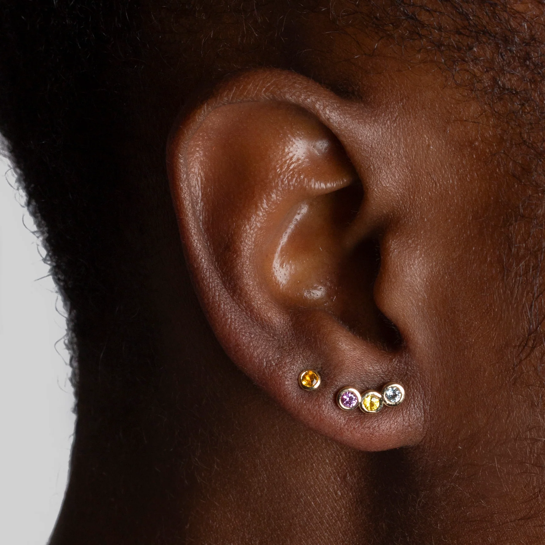 Margot Gemstone Ear Crawler Studs - Image 3